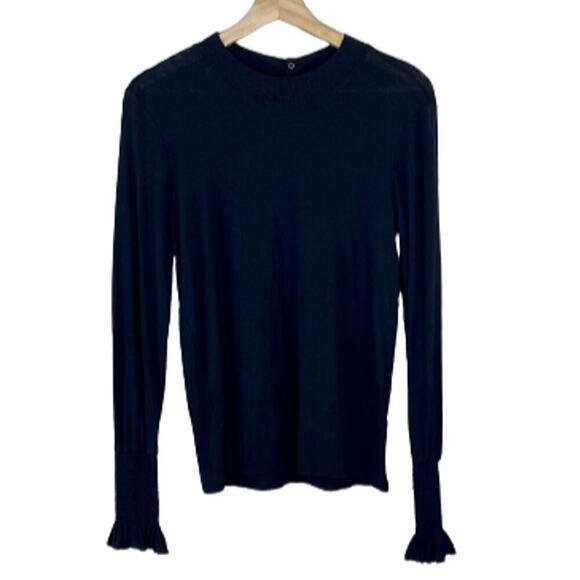 NATION‎ LTD BLACK LONG SLEEVE TOP SIZE M - Picture 1 of 7